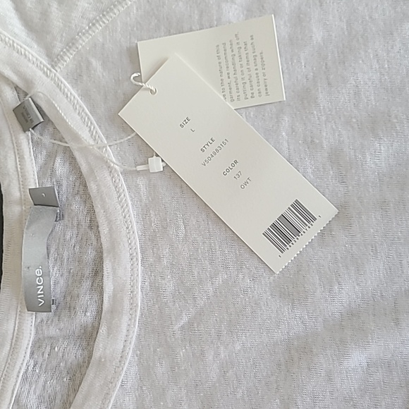 NWT Vince Linen Sweater Tee - Picture 2 of 4